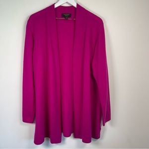 Charter Club Luxury Cashmere pink open front cardigan size large